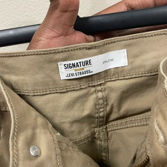 Signature by Levi Strauss Men's Beige Athletic Pants W38 L30 - Picture 4 of 8